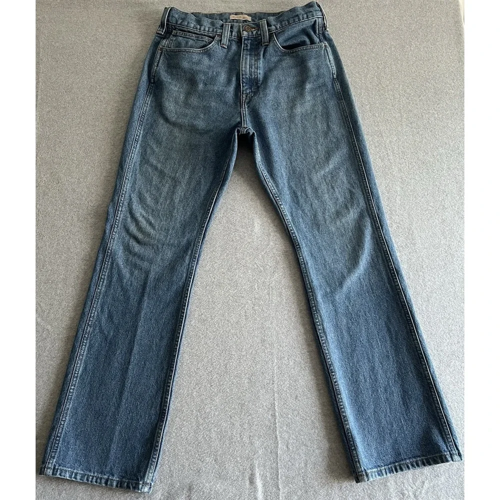 Blue Ranchwear Jeans‎ Mens 34x32 Blue Straight Denim Pants Cowboy Med Wash 32x31